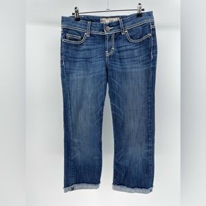 BKE Addison Cropped Jeans, Medium Wash, Cuffed Hems, Women’s 27